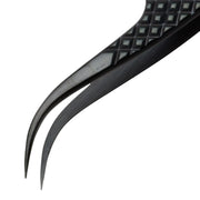EZ Grip Black Tweezers Stainless Steel, #7 Pattern