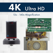 Digital Microscope Cyclops 4K Ultra HD on FlexArm Stand with table clamp and HD Monitor