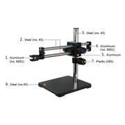 Double Arm Boom Stand w/Heavy Metal Base