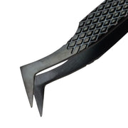 EZ Grip Black Tweezers Stainless Steel, 6 Pattern