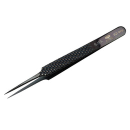 EZ Grip Black Tweezers Stainless Steel, 5 Pattern