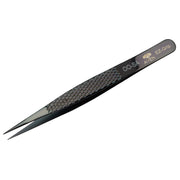 EZ Grip Black Tweezers Stainless Steel, OO Pattern
