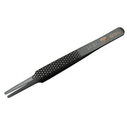 EZ Grip Black Tweezers Stainless Steel, 2A Pattern