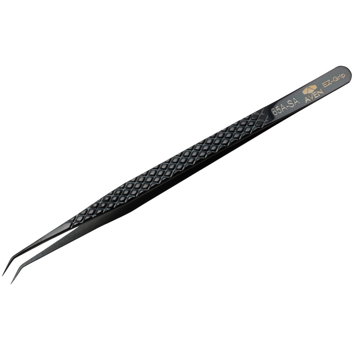 EZ Grip Black Tweezers Stainless Steel, #65A Pattern – Aven Tools