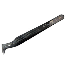 EZ Grip Black Tweezers Stainless Steel, 6 Pattern