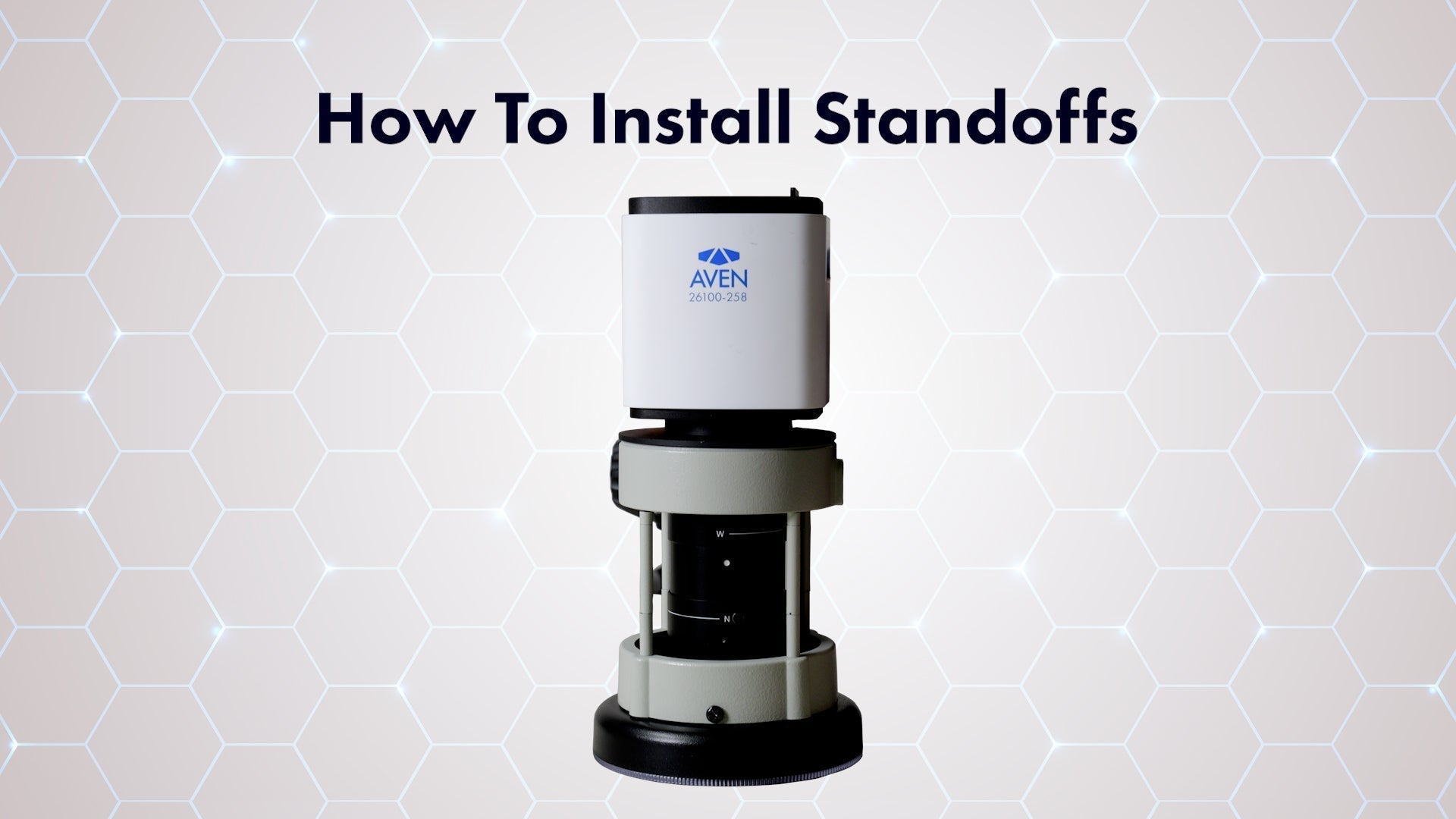 Microscope Bench Installation How To Install Long Standoffs for Digital Microscopes – Aven Tools