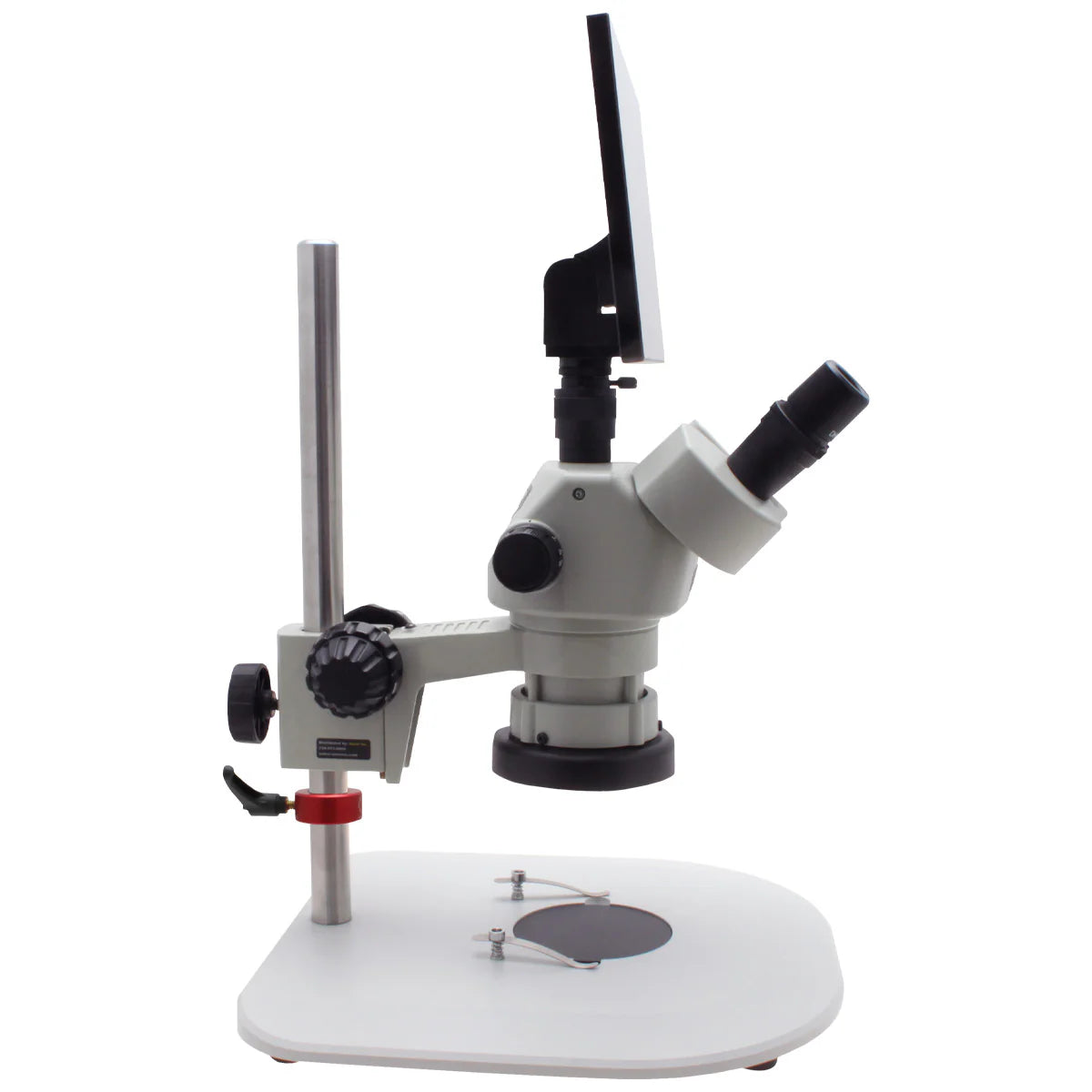 Stereo Zoom Microscope SPZV-50 [6.7x - 50x] With Mighty Cam Eidos 4K o ...