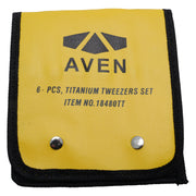 Titanium 6-Piece Precision Tweezer Set