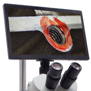 Stereo Zoom Microscope SPZV-50 [6.7x - 50x] With Mighty Cam Eidos Ergo Post Stand