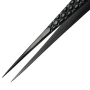 EZ Grip Black Tweezers Stainless Steel, #66 Pattern
