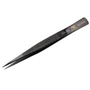 EZ Grip Black Tweezers Stainless Steel, AA Pattern