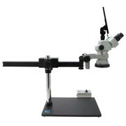 Stereo Zoom Microscope SPZV-50 [6.7x–50x] with Mighty Cam Eidos 4K XL Camera/Monitor on Ultra Glide Stand