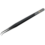 EZ Grip Black Tweezers Stainless Steel, #65A Pattern