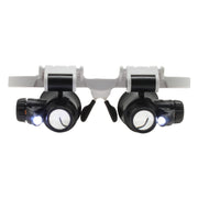 Eye Loupe Inspection Goggles with LEDs [6x - 25x]