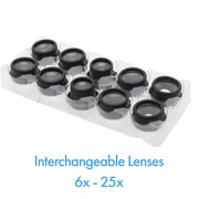 Eye Loupe Inspection Goggles with LEDs [6x - 25x]
