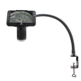 Mighty Scope ClearVue Digital Microscope 8x-25x + 18 Inch FlexArm Stand with Table Clamp