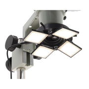 Stereo Zoom Binocular Microscope SPZ-50[6.75x-50x] on Post Stand with OLED Ring Light