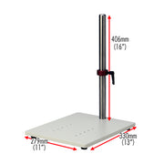 Stereo Zoom Binocular Microscope SPZ-50 [6.75x-50x] on Post Stand with LED Ring Light with Adjustable Polarizer