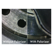 Stereo Zoom Bincoular Micrsocope SPZ-50 [6.75x-50x] on Post Stand with LED Ring Light with Polarizer