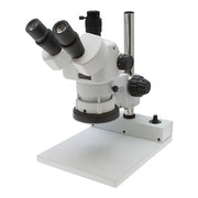 ESD Safe SPZV-50E Stereo Zoom Trinocular Microscope on Stand PLED
