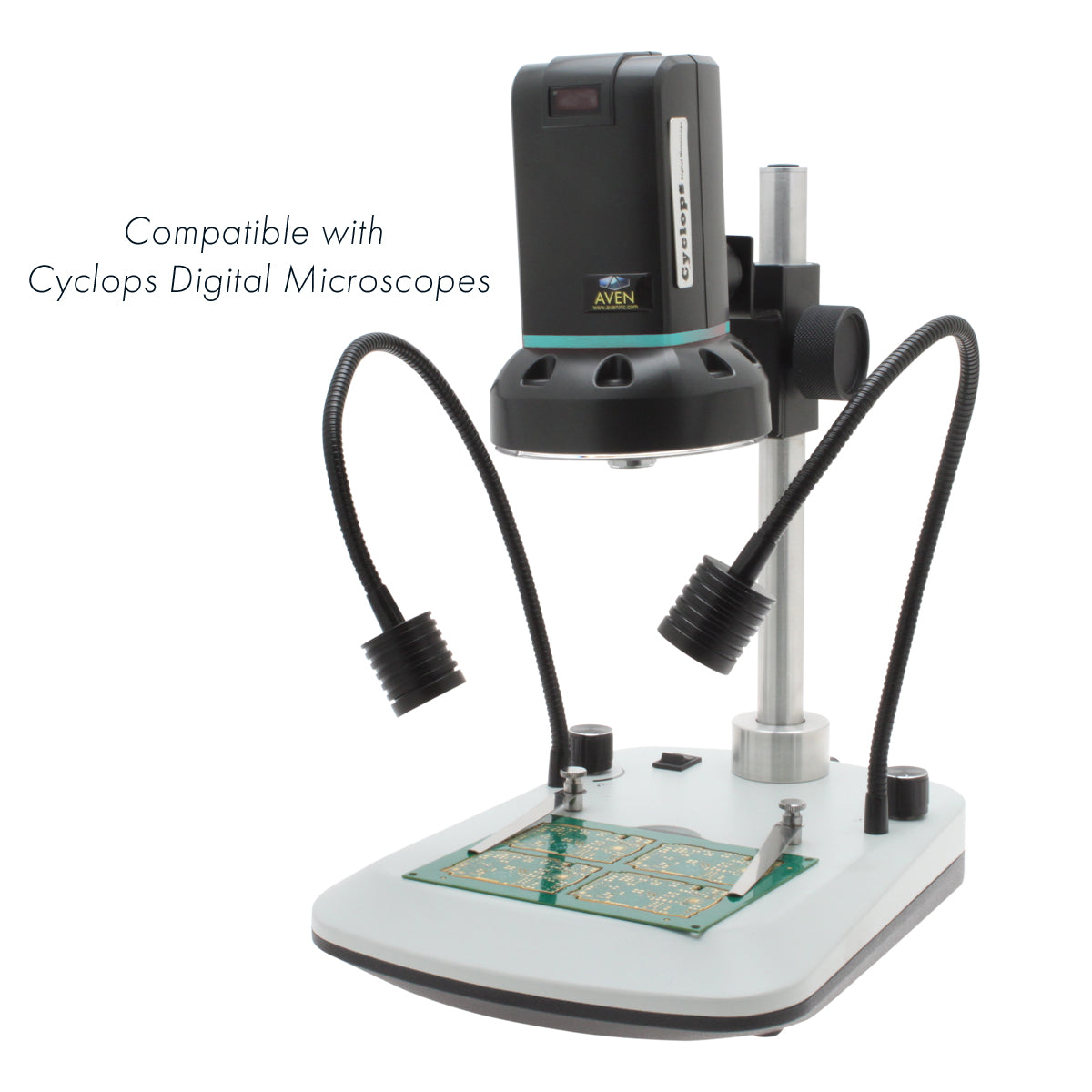 Checking Post Stand Cyclops Post Stand with Gooseneck and Backlight LEDs – Aven Tools