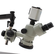 Stereo Zoom Microscope SPZV-50 [6.7x - 50x] on Ultra Glide Stand with Tiltable Arbor and Mighty Cam Pro Auto Focus Auto Focus Camera