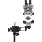 Stereo Zoom Trinocular Microscope SPZV-50 [6.7x - 50x] with with Mighty Cam Pro Auto Focus Auto Focus Camera, DABS Table Clamp Stand, LED Focus Mount, and HD Monitor