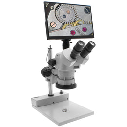 SPZV-50E Trinocular Microscope with Mighty Cam Eidos 5M Integrated Camera/Monitor ESD Safe